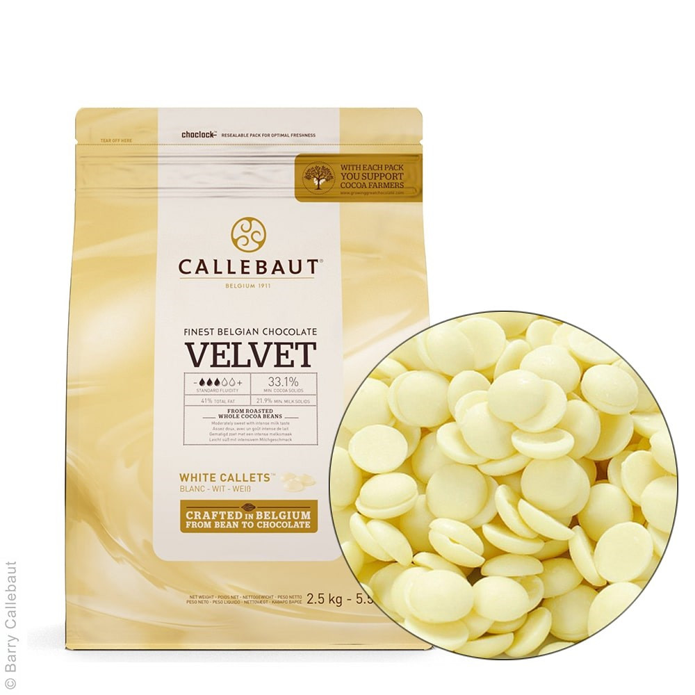 Кликните для увеличения изображения Шоколад белый Callebaut Velvet 32%, 2.5кг