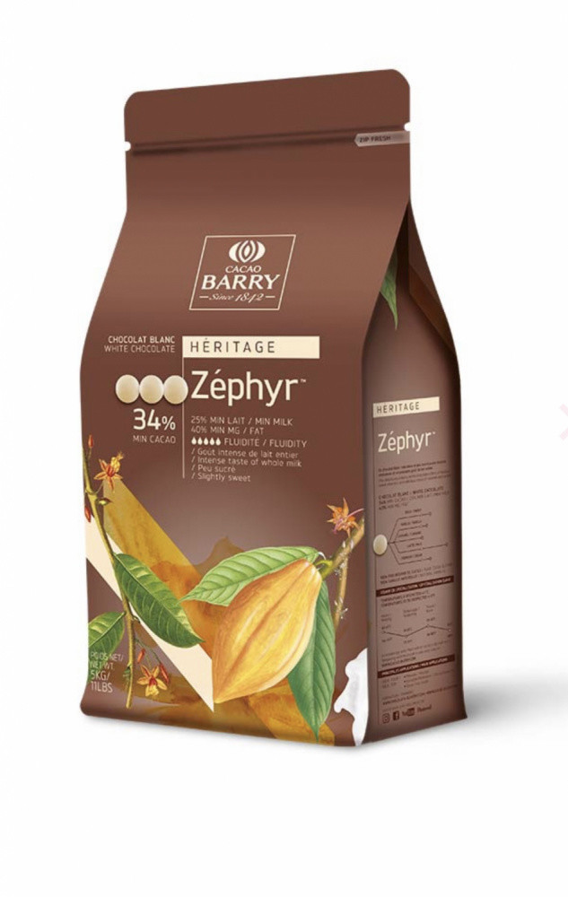 Кликните для увеличения изображения Шоколад белый Zephyr, 5кг