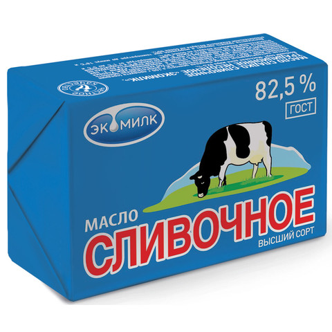 Масло сливочн. Экомилк 82.5%, 180г