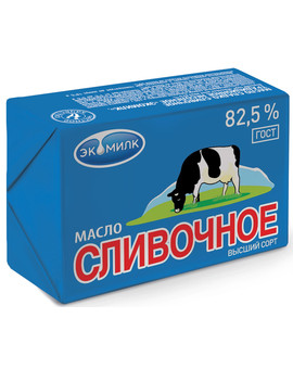 Масло сливочное 82.5% 330г экомилк, изображение 1