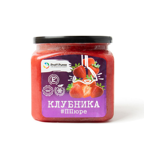 Пюре замороженное Клубника, Proff Puree, 500гр