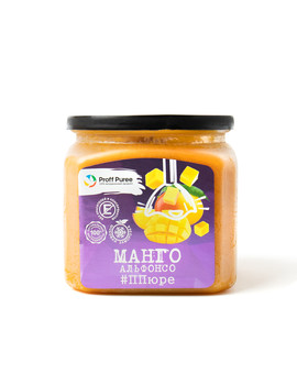 Пюре замороженное Манго Альфонсо, Proff Puree, 500гр, изображение 1