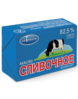 Масло сливочн. Экомилк 82.5%, 450г, изображение 1