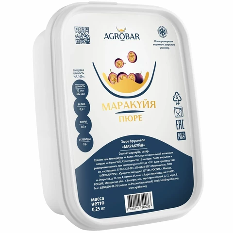 Пюре Маракуйя АГРОБАР 250гр