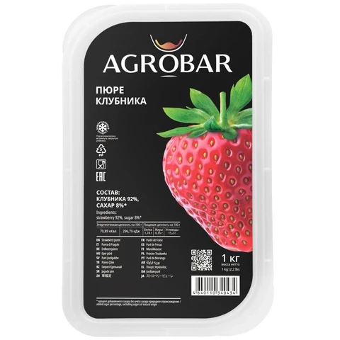 Пюре Клубника АГРОБАР 1кг