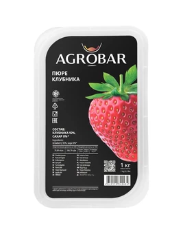 Пюре Клубника АГРОБАР 1кг, изображение 1
