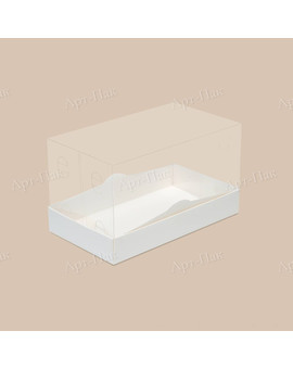 Коробка для половины рулета, 21х12х12 см, с прозрачной крышкой, изображение 1