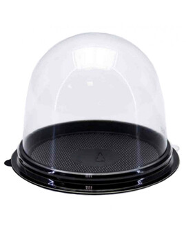 Контейнер для десерта пластик Купол Черная 250 мл, изображение 1