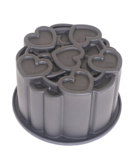 Силиконовая форма для Бенто торта Много сердец, изображение 1