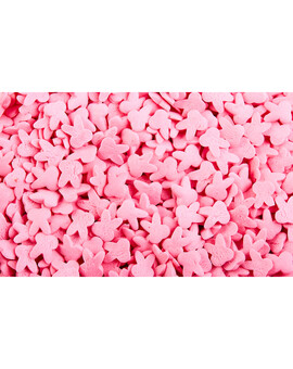 Посыпка Зайчики большие розовые 50гр, изображение 1