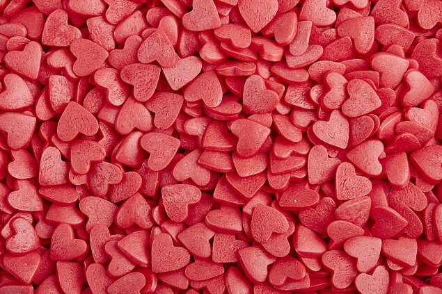 Посыпка Сердечки красные 50гр